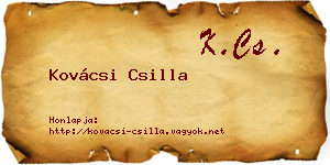 Kovácsi Csilla névjegykártya