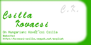 csilla kovacsi business card